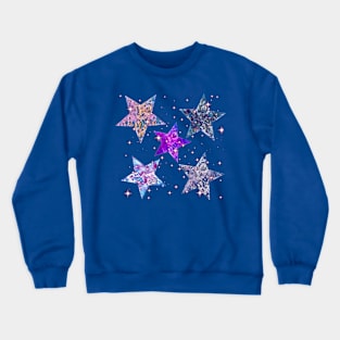 space star print Crewneck Sweatshirt